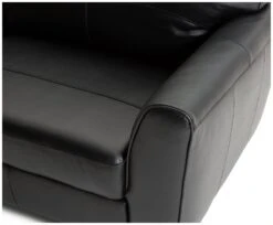 Habitat Milford Leather 4 Seater Sofa - Black -Home Furnishings Store 9223163 R Z007A