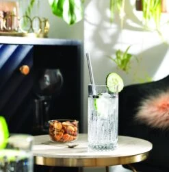 Habitat Pressed Set Of 4 Hi Ball Glasses -Home Furnishings Store 9298813 R Z002C