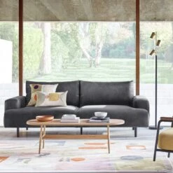 Habitat Julien Velvet 3 Seater Sofa - Grey -Home Furnishings Store 9301542 R Z001C