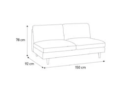 Habitat Teo Velvet 2 Seater Sofa - Orange -Home Furnishings Store 9303382 R E001