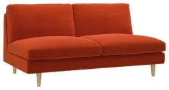 Habitat Teo Velvet 2 Seater Sofa - Orange -Home Furnishings Store 9303382 R Z008A