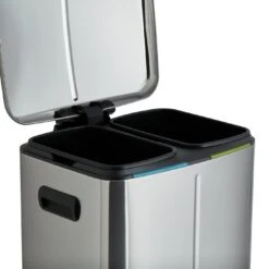 Habitat 40 Litre Recycling Bin - Stainless Steel -Home Furnishings Store 9307498 R Z004A