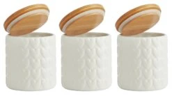 Habitat Set Of 3 Food Storage Heart Canisters 8 Habitat Set Of 3 Food Storage Heart Canisters -Home Furnishings Store 9310519 R Z002A