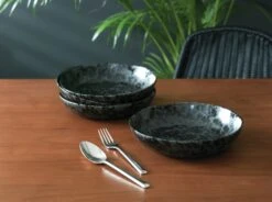 Habitat Preto 4 Piece Stoneware Pasta Bowls - Black 11 Habitat Preto 4 Piece Stoneware Pasta Bowls - Black -Home Furnishings Store 9310791 R Z002C
