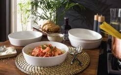 Habitat Addison 4 Piece Stoneware Pasta Bowl - White 7 Habitat Addison 4 Piece Stoneware Pasta Bowl - White -Home Furnishings Store 9311525 R Z001C