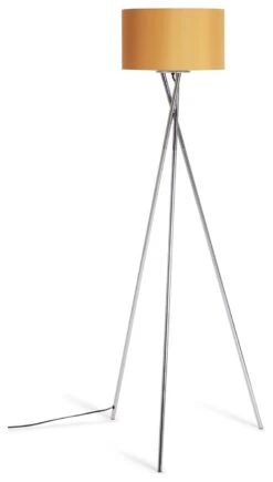 Habitat Tripod Floor Lamp - Mustard And Chrome -Home Furnishings Store 9336335 R Z001C