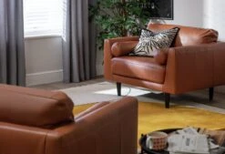 Habitat Jackson Leather Cuddle Chair - Grey -Home Furnishings Store 9338113 R Z001C