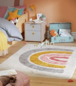 Habitat Kids Rainbow Tufted Flatweave Cotton Rug -120x170cm -Home Furnishings Store 9338302 R Z001C