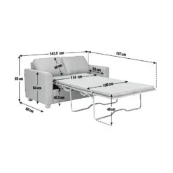 Habitat Apartment 2 Seater Fabric Sofa Bed - Charcoal 11 Habitat Apartment 2 Seater Fabric Sofa Bed - Charcoal -Home Furnishings Store 9340008 R Z020A