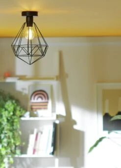 Habitat Kanso Flush To Ceiling Light - Matt Black -Home Furnishings Store 9340187 R Z002C