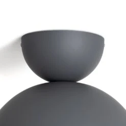 Habitat Metal Diablo Flush To Ceiling Light - Grey -Home Furnishings Store 9348213 R Z003A