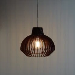 Habitat Achille Plywood Pendant Shade - Walnut -Home Furnishings Store 9361025 R Z004C