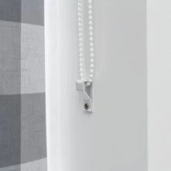 Habitat Block Check Blackout Roller Blind - 3ft - Grey -Home Furnishings Store 9372746 R Z004C