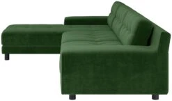 Habitat Hendricks Velvet Left Hand Corner Chaise Sofa-Green -Home Furnishings Store 9375554 R Z004A
