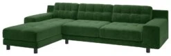 Habitat Hendricks Velvet Left Hand Corner Chaise Sofa-Green -Home Furnishings Store 9375554 R Z011A