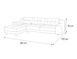 Habitat Hendricks Velvet Left Hand Corner Chaise Sofa-Green -Home Furnishings Store 9375554 R Z020A
