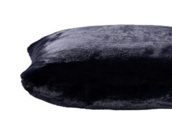 Habitat Plain Faux Fur Cushion - Navy - 43x43cm -Home Furnishings Store 9393804 R Z004A