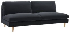 Habitat Teo Velvet 3 Seater Sofa - Charcoal -Home Furnishings Store 9395730 R Z002A