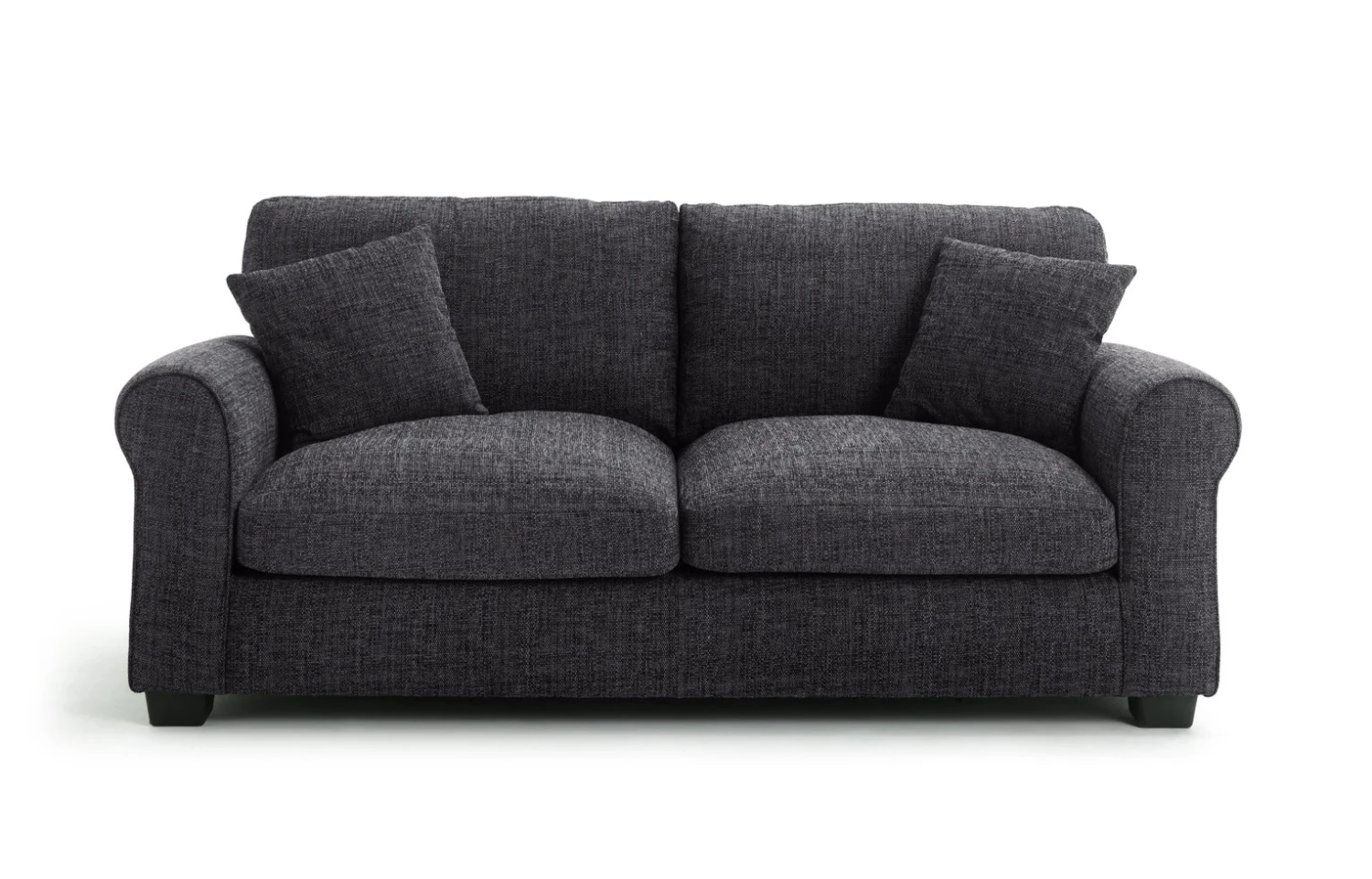 Habitat Lisbon Fabric 3 Seater Sofa - Charcoal 3 Habitat Lisbon Fabric 3 Seater Sofa - Charcoal