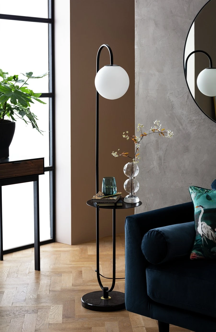 Habitat Sagara Opal Shelf Floor Lamp - Black 3 Habitat Sagara Opal Shelf Floor Lamp - Black