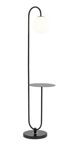Habitat Sagara Opal Shelf Floor Lamp - Black 20 Habitat Sagara Opal Shelf Floor Lamp - Black -Home Furnishings Store 9401318 R Z008A