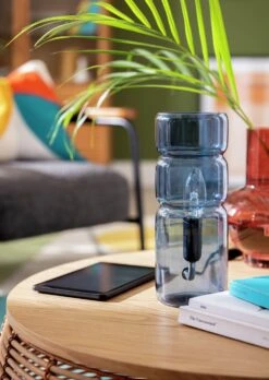 Habitat Parr Glass Column Table Lamp - Blue -Home Furnishings Store 9404140 R Z003C