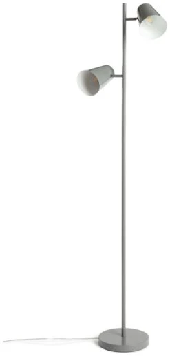 Habitat Iras Double Head Floor Lamp - Grey -Home Furnishings Store 9404779 R Z001C
