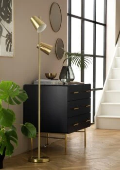 Habitat Iras Brass 2 Light Floor Lamp - Gold -Home Furnishings Store 9404834 R Z002C