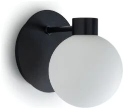 Habitat Salarino Opal Glass Bathroom Wall Light - Black -Home Furnishings Store 9404999 R Z004A