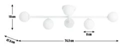 Habitat Alonso 6 Light Flush To Ceiling Light - White 10 Habitat Alonso 6 Light Flush To Ceiling Light - White -Home Furnishings Store 9405981 R E001