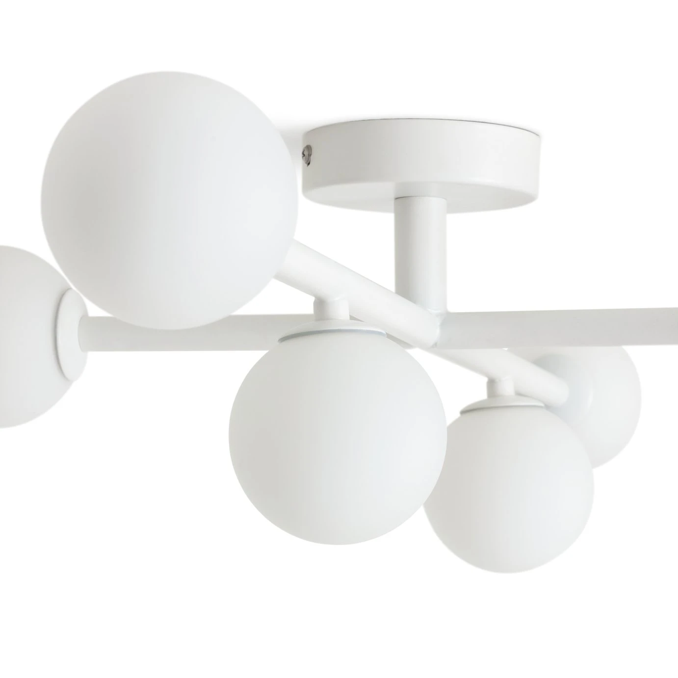 Habitat Alonso 6 Light Flush To Ceiling Light - White 6 Habitat Alonso 6 Light Flush To Ceiling Light - White - Image 4