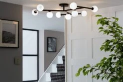 Habitat Alonso 9 Light Flush To Ceiling Light -Black & White -Home Furnishings Store 9405998 R Z002C