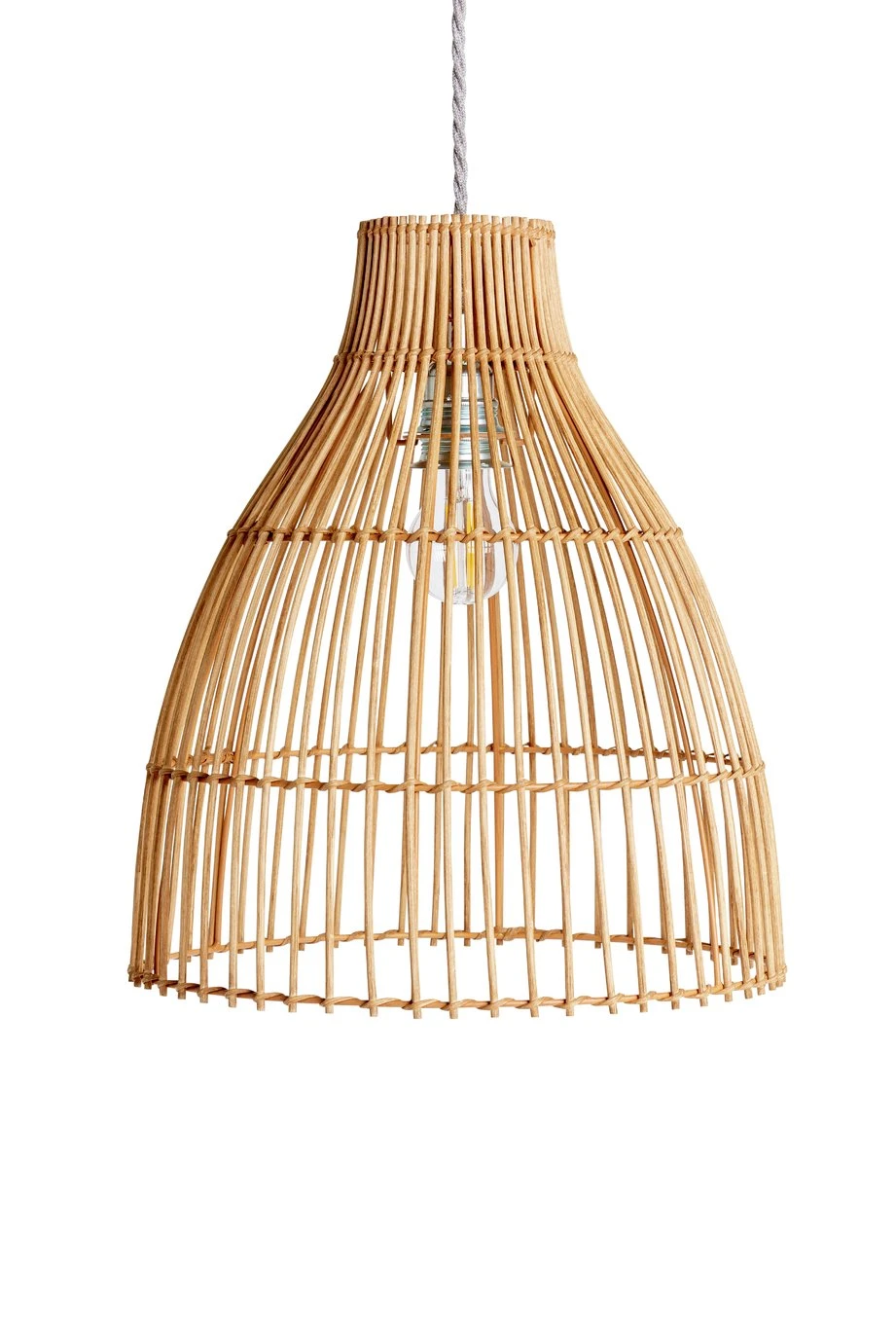 Habitat Camillo Rattan Midi Pendant Shade - Natural 5 Habitat Camillo Rattan Midi Pendant Shade - Natural - Image 3