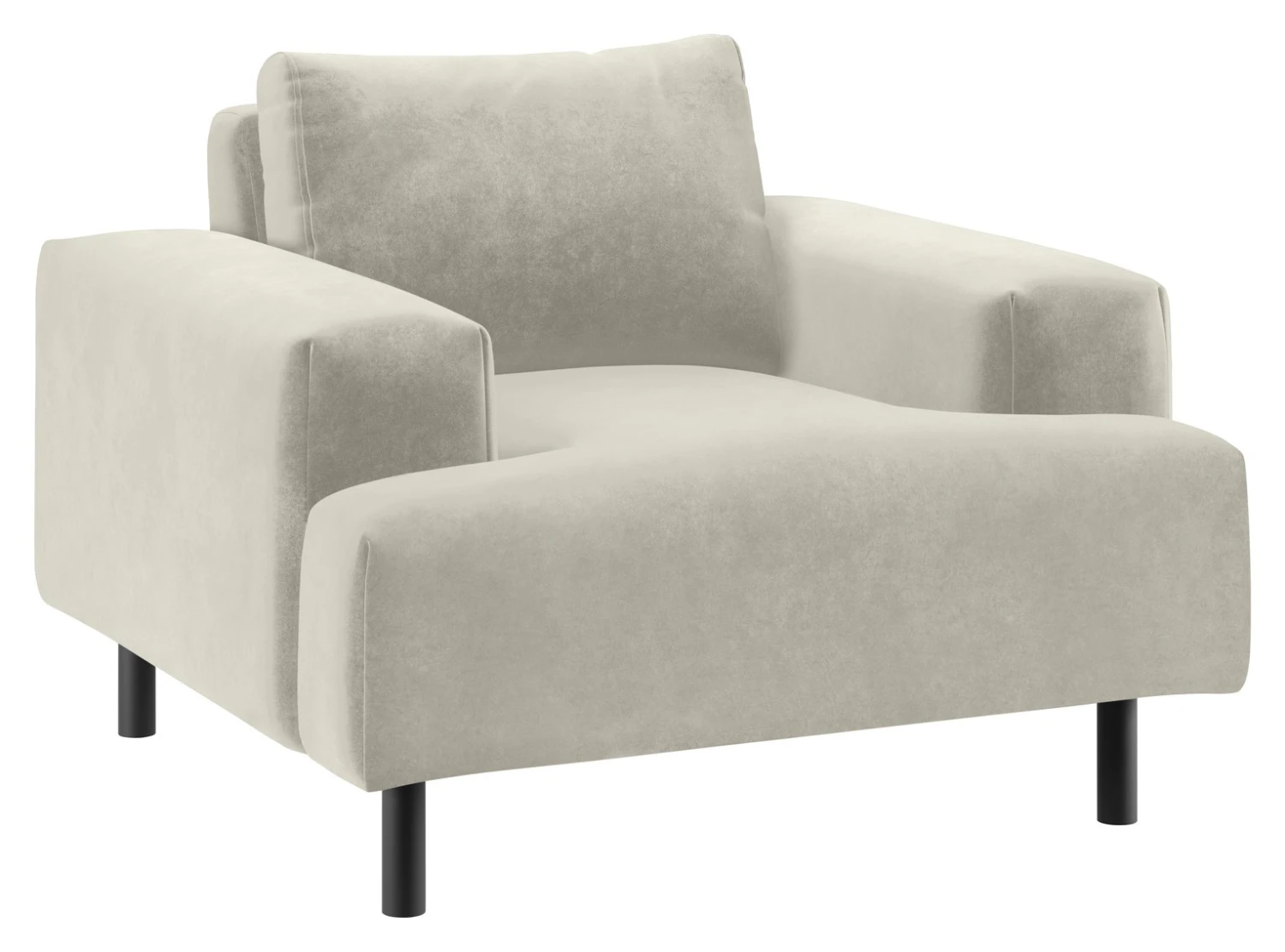 Habitat Julien Velvet Armchair - Natural 7 Habitat Julien Velvet Armchair - Natural - Image 5