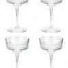 Habitat Pressed Set Of 4 Champagne Coupe Glasses 2 Habitat Pressed Set Of 4 Champagne Coupe Glasses -Home Furnishings Store 9410172 R Z001A