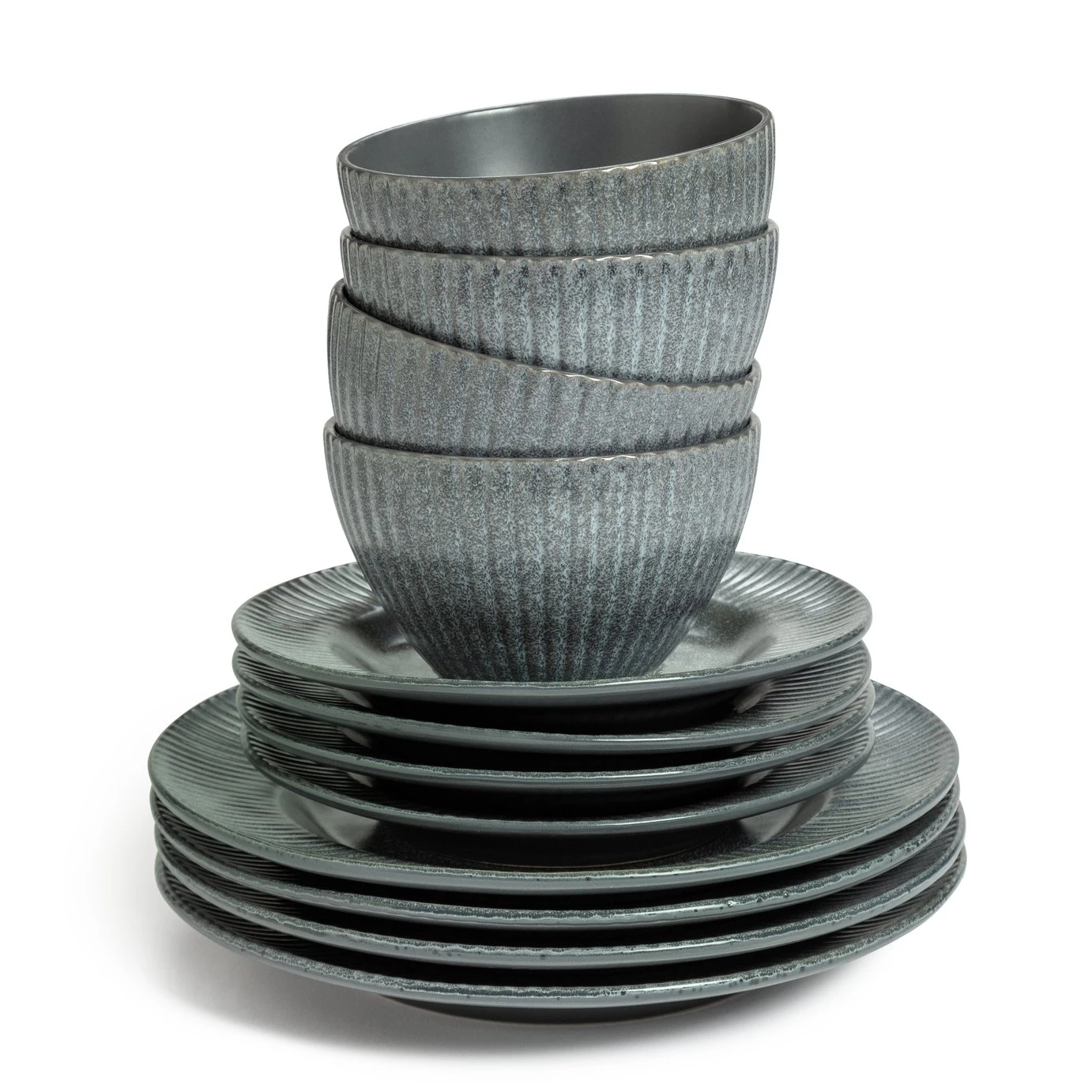 Habitat 12 Piece Stoneware Felicity Dinner Set - Blue 9 Habitat 12 Piece Stoneware Felicity Dinner Set - Blue - Image 7