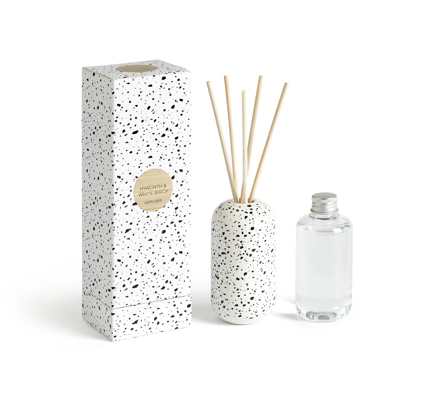 Habitat 175ml Ceramic Diffuser - Hyacinth And White Birch 3 Habitat 175ml Ceramic Diffuser - Hyacinth And White Birch