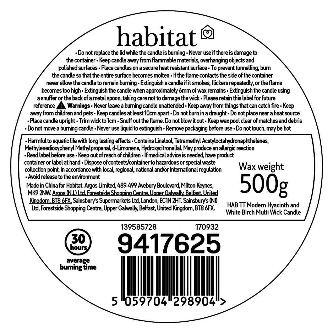 Habitat Modern Multiwick Candle - Hyancith & White Birch 7 Habitat Modern Multiwick Candle - Hyancith & White Birch - Image 5