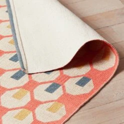 Habitat Octo Flatweave Cotton Rug - Pink - 120x180cm 11 Habitat Octo Flatweave Cotton Rug - Pink - 120x180cm -Home Furnishings Store 9431089 R Z003C