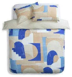 Habitat Geo Blue & Cream Bedding Set - Single -Home Furnishings Store 9441897 R Z002A