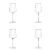 Habitat Gold Rim Set Of 4 Wine Glasses 2 Habitat Gold Rim Set Of 4 Wine Glasses -Home Furnishings Store 9442528 R Z001A