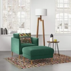 Habitat Hyde Velvet Armchair - Yellow -Home Furnishings Store 9452013 R Z001C