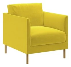 Habitat Hyde Velvet Armchair - Yellow -Home Furnishings Store 9452013 R Z008A