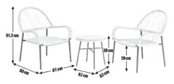 Habitat Java 2 Seater Metal Garden Bistro Set - Natural -Home Furnishings Store 9463583 R E001