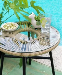 Habitat Java 2 Seater Metal Garden Bistro Set - Natural -Home Furnishings Store 9463583 R Z009C