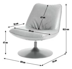 Habitat Nanna Faux Leather Swivel Chair - Tan 17 Habitat Nanna Faux Leather Swivel Chair - Tan -Home Furnishings Store 9466047 R E001