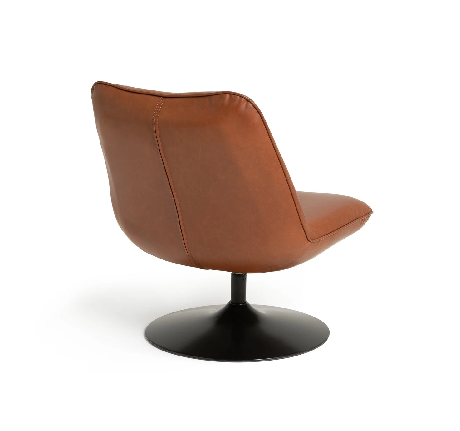 Habitat Nanna Faux Leather Swivel Chair - Tan 6 Habitat Nanna Faux Leather Swivel Chair - Tan - Image 4