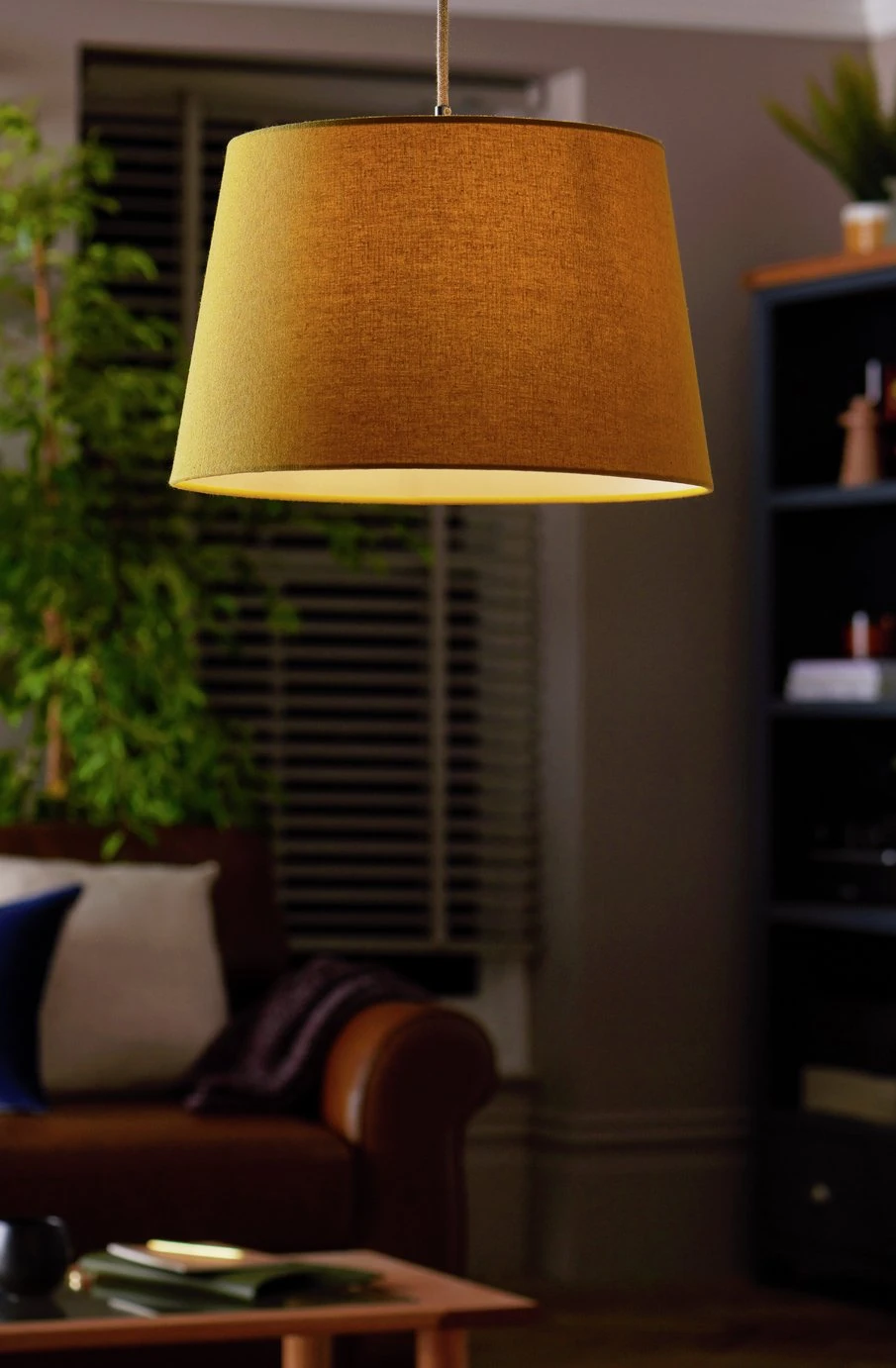 Habitat 40cm Textured Taper Shade - Ochre 7 Habitat 40cm Textured Taper Shade - Ochre - Image 5