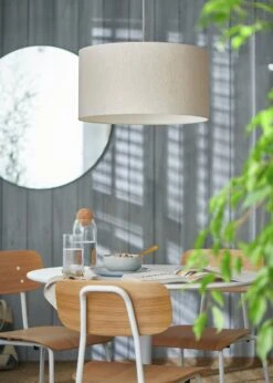 Habitat 49cm Linen Drum Shade - Oatmeal 11 Habitat 49cm Linen Drum Shade - Oatmeal -Home Furnishings Store 9467929 R Z002C