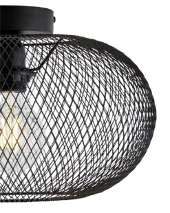 Habitat Tumba Mesh Flush To Ceiling Light - Black -Home Furnishings Store 9481156 R Z002A